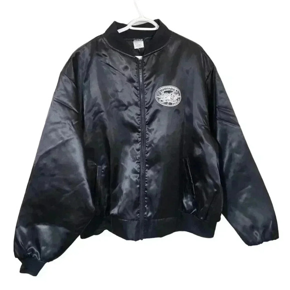 VINTAGE 1999 Nemesis MDA  Bikers Satin Bomber Jacket.  Size 3xl - Picture 3 of 5